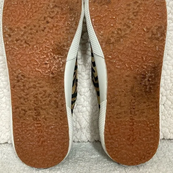 Superga Womens Animal Velvet Print Gold Fashion Sneakers Shoes SZ US 8.5 NWT