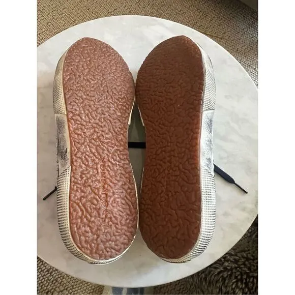 Superga 2750 Navy Distressed Studded Sneakers NEVER WORN