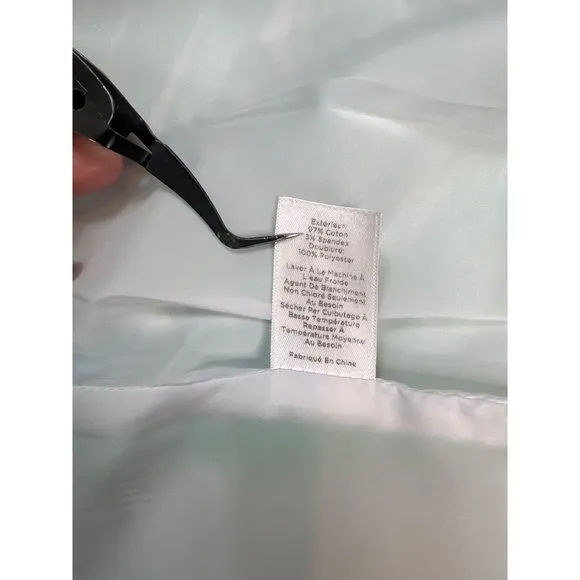 Talbots Petites Palm Leaf Cotton Blend Skirt A Line Womens Size 8P
