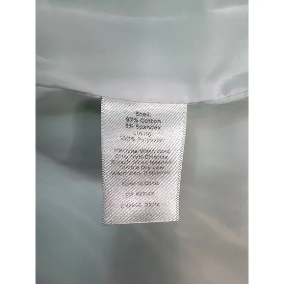 Talbots Petites Palm Leaf Cotton Blend Skirt A Line Womens Size 8P