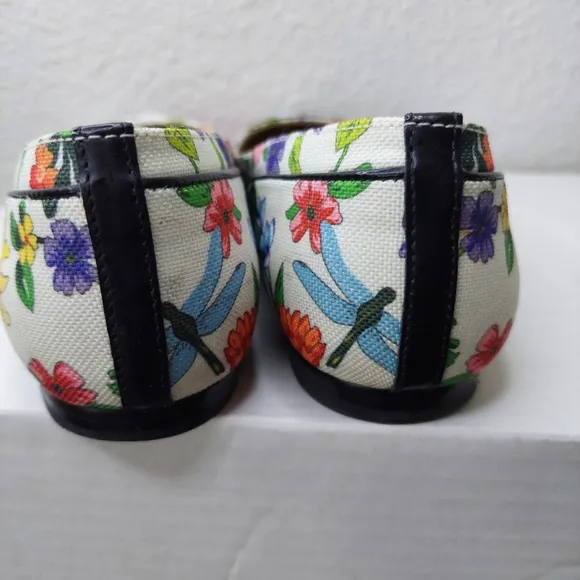 Talbots Umbra Butterfly Floral Botanical Ballet Flat Sandals Size 7B