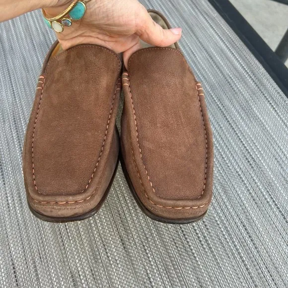 Tanino Crisci Handmade Italian Designer Mens Suede Camel/Beige Shoes/Loafers 7M