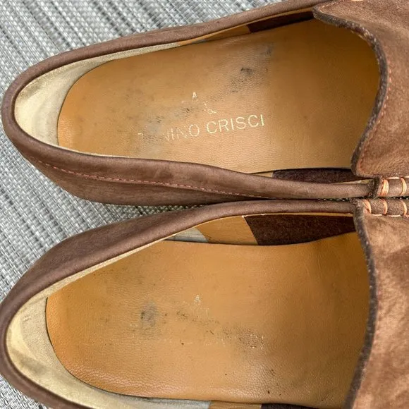 Tanino Crisci Handmade Italian Designer Mens Suede Camel/Beige Shoes/Loafers 7M
