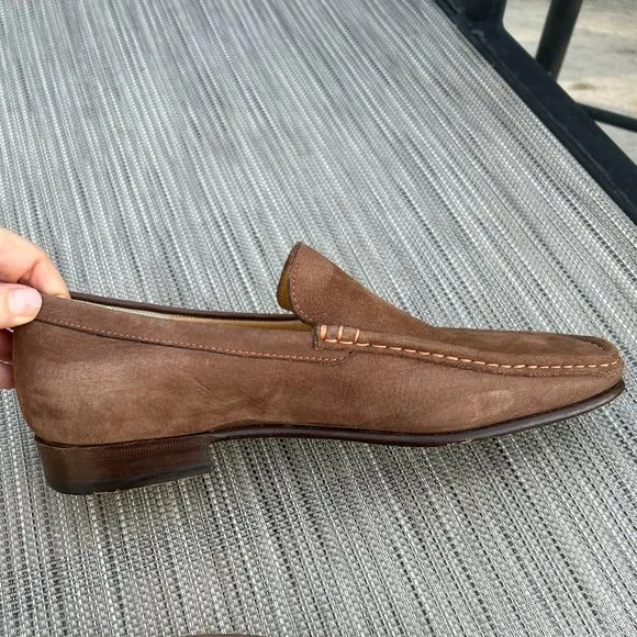 Tanino Crisci Handmade Italian Designer Mens Suede Camel/Beige Shoes/Loafers 7M