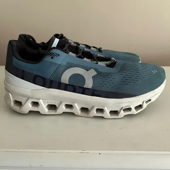 Teal and Black Running Shoes