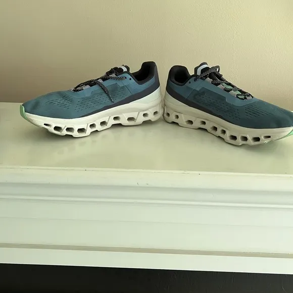 Teal and Black Running Shoes
