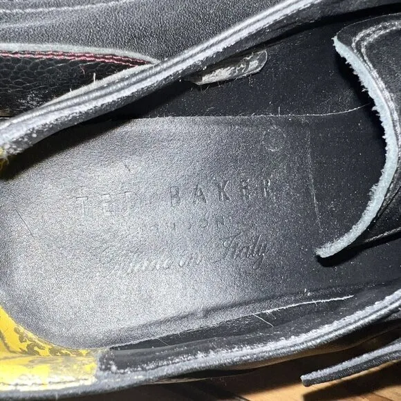 Ted Baker Mazzano Double Monk Strap Dress Shoes Mens Size 12 Black‎ Leather
