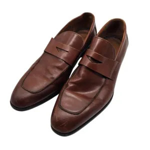 Ted Baker Shoes Mens Size 9.5 EU 42.5 Penny Loafers BENJY Cognac Brown Leather