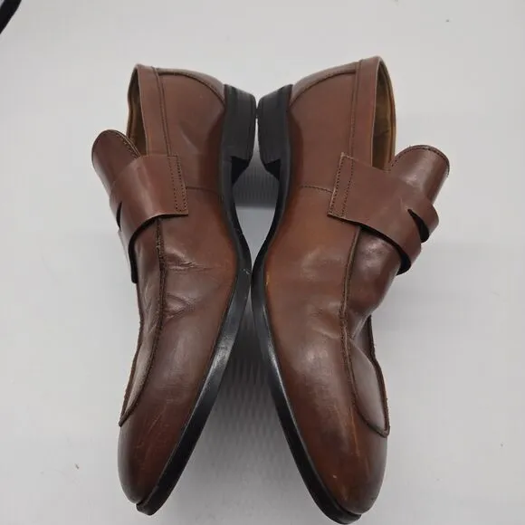 Ted Baker Shoes Mens Size 9.5 EU 42.5 Penny Loafers BENJY Cognac Brown Leather