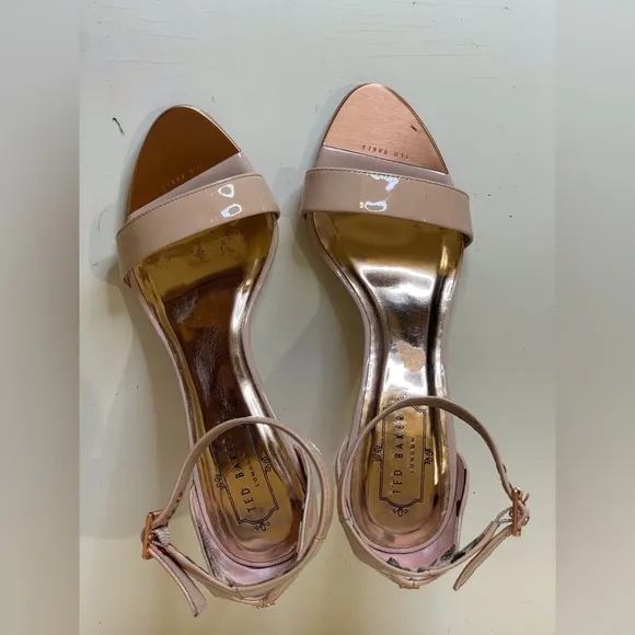Ted Baker Women's Sharlot Ankle Strap Sandals Heels in Lifjt Pink Size 8.5