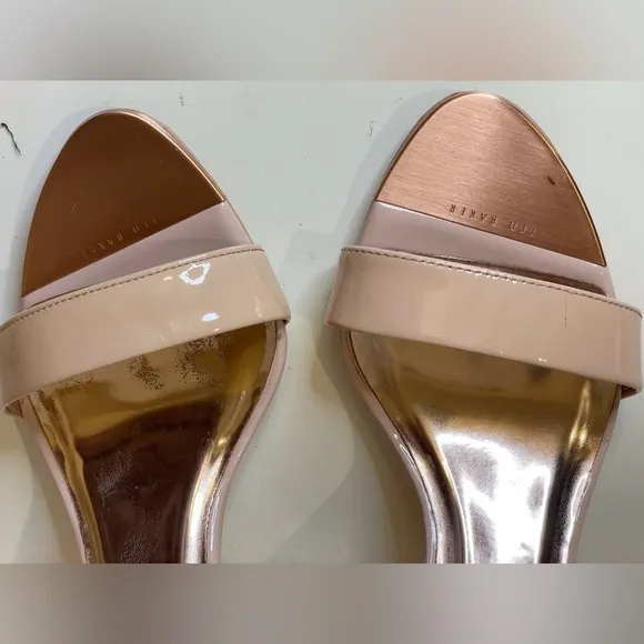Ted Baker Women's Sharlot Ankle Strap Sandals Heels in Lifjt Pink Size 8.5