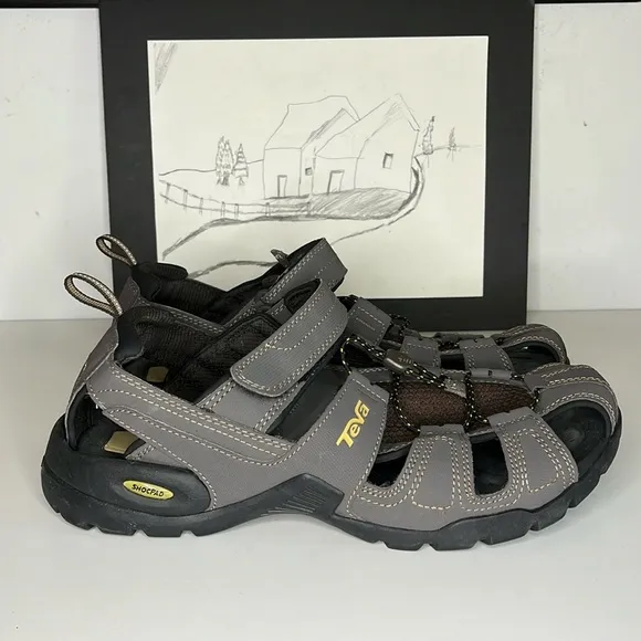 Teva Mens Forebay Sport Sandals, Turkish Coffee / Brown Men’s Size 12