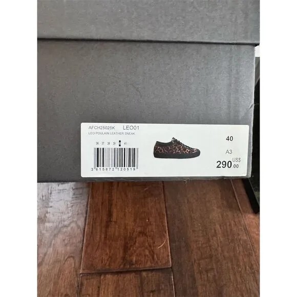 The Kooples Unisex Leo Poulain Leather Sneakers Multicolor Size 9-9.5