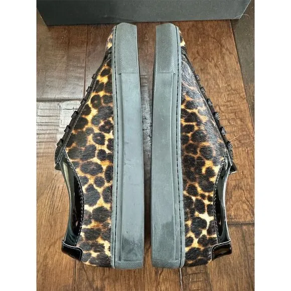 The Kooples Unisex Leo Poulain Leather Sneakers Multicolor Size 9-9.5