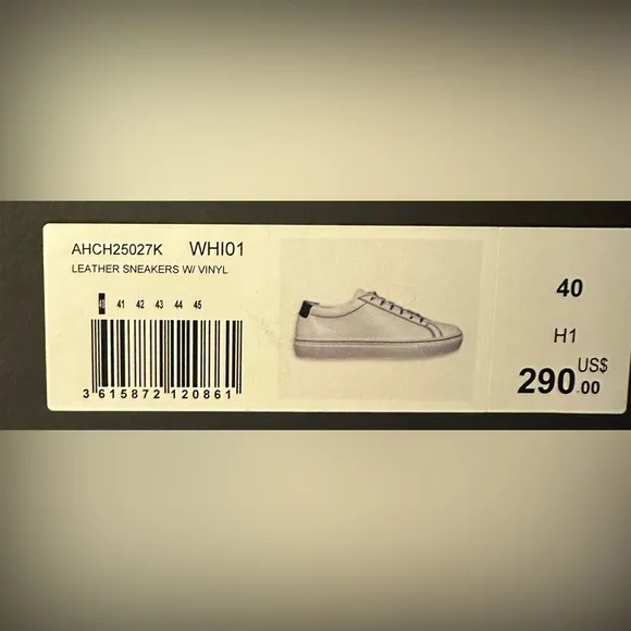 THE KOOPLES white sneakers size 40 NEW IN BOX 9-9.5. See  chart French sizing