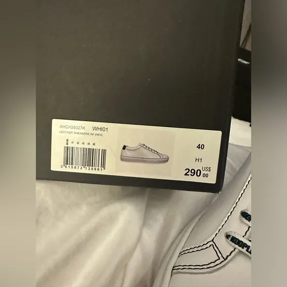 THE KOOPLES white sneakers size 40 NEW IN BOX 9-9.5. See  chart French sizing