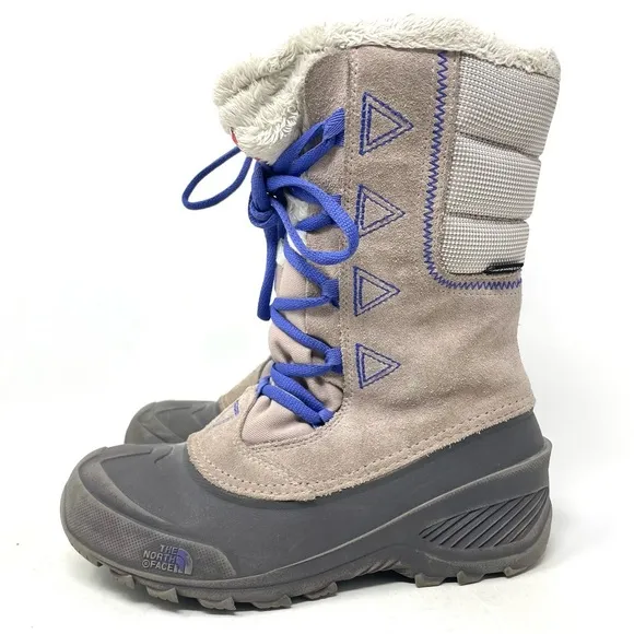 The North Face Shellista Lace II Boot Atmosphere Grey Blue Iris Youth 4