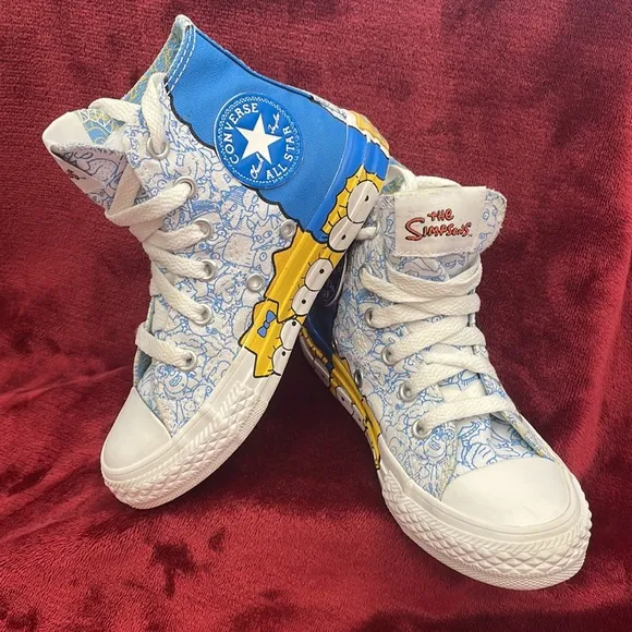 ⭐️The Simpsons⭐️Converse Chuck Taylor All Star Unisex Sneaker Shoes Kids Size 11