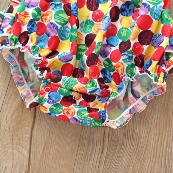The Very Hungry Caterpillar Romper Smash Cake Birthday Dress Clothes Outfit bow