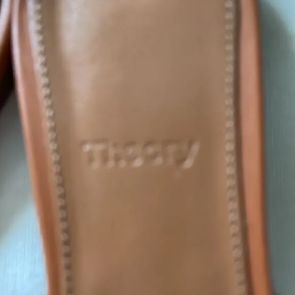 Theory Tan Leather Sandals