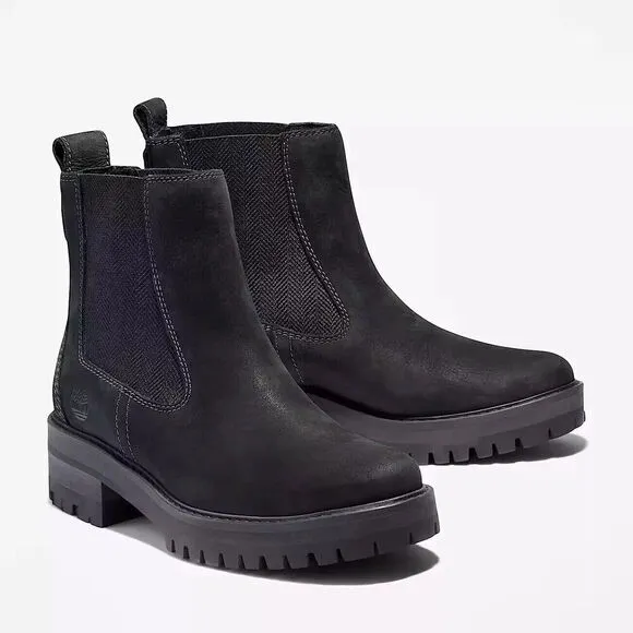 Timberland Courmayeur Valley TB-0A1J66-015 Women's 11 Black Chelsea Boots TF5003