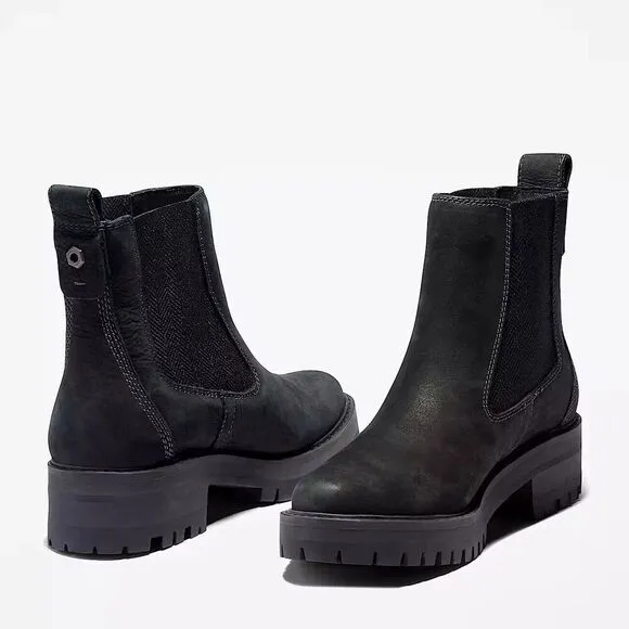 Timberland Courmayeur Valley TB-0A1J66-015 Women's 11 Black Chelsea Boots TF5003