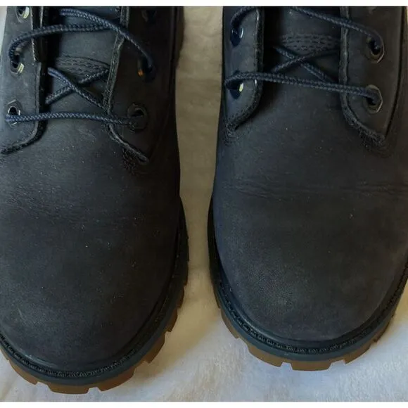 Timberland Navy Blue Youth 6&quot; Premium Waterproof Boots‎ (3793A) Youth US 5 EUC