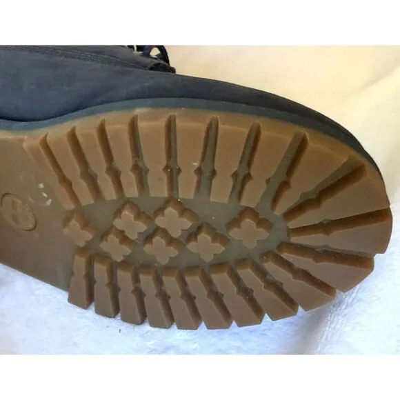 Timberland Navy Blue Youth 6&quot; Premium Waterproof Boots‎ (3793A) Youth US 5 EUC