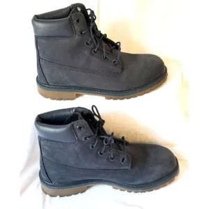Timberland Navy Blue Youth 6&quot; Premium Waterproof Boots‎ (3793A) Youth US 5 EUC