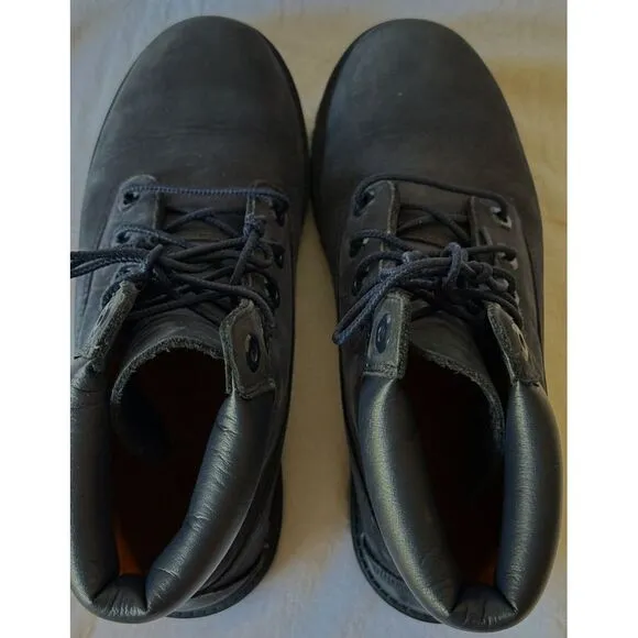 Timberland Navy Blue Youth 6&quot; Premium Waterproof Boots‎ (3793A) Youth US 5 EUC