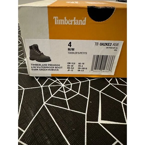 Timberland premium dark green toddler boots
