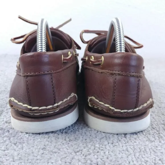 Timberland Shoes Mens 9 Classic 2-Eye Boat Brown Leather Lace Up Casual