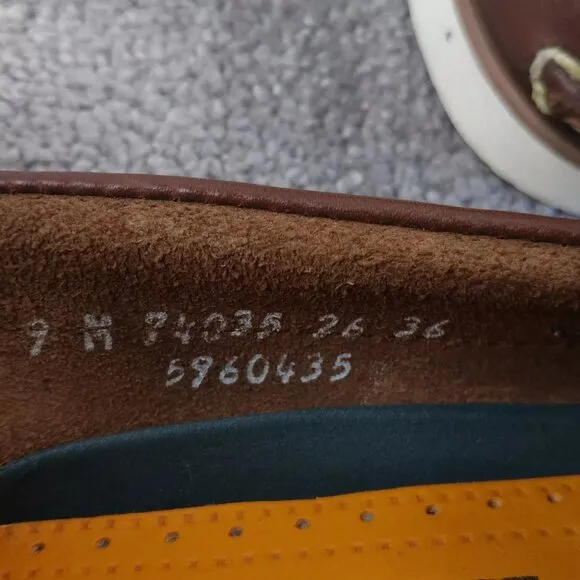 Timberland Shoes Mens 9 Classic 2-Eye Boat Brown Leather Lace Up Casual