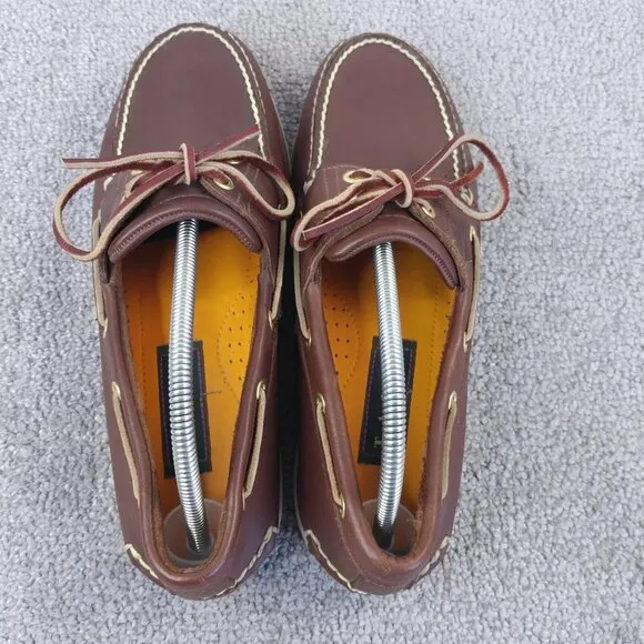 Timberland Shoes Mens 9 Classic 2-Eye Boat Brown Leather Lace Up Casual