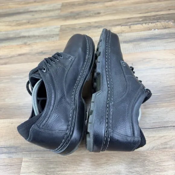 Timberland Sz 10 Madison Summit Black Leather Men's Lace Up Casual Shoes 29512