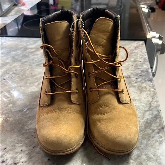 Timberland Women's Tan Wedge Boots