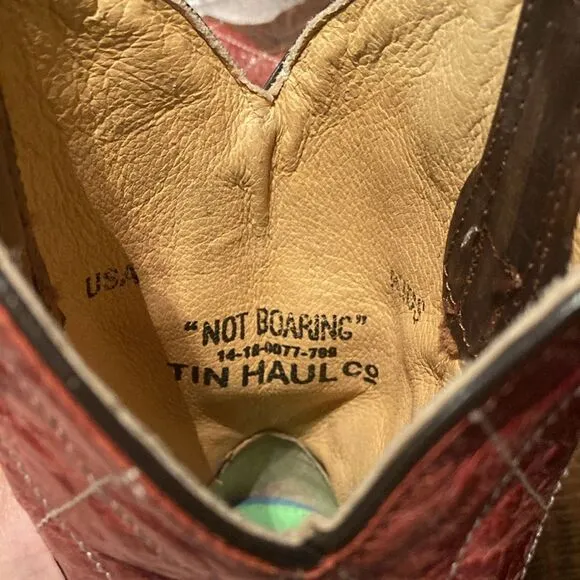 Tin Haul Big Kids Boots - Not Boaring Bacon/Eggs Size 2 Cowboy Boots