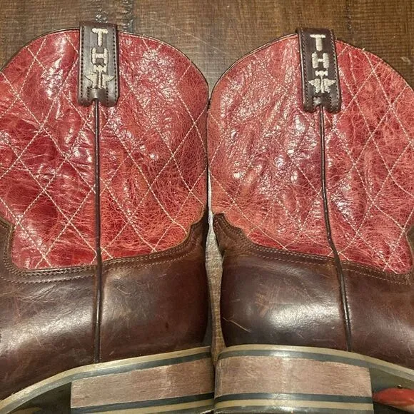 Tin Haul Big Kids Boots - Not Boaring Bacon/Eggs Size 2 Cowboy Boots