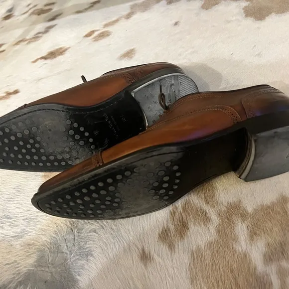 To Boot New York Connors Dark Brown Medallion Cap Toe Dress Shoes 10 1/2