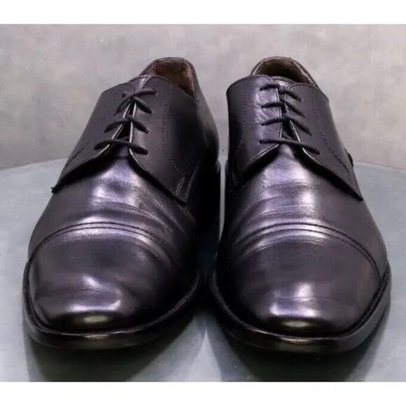 To Boot New York Men's Cap Toe Dress Shoes Size 12 Leather Black