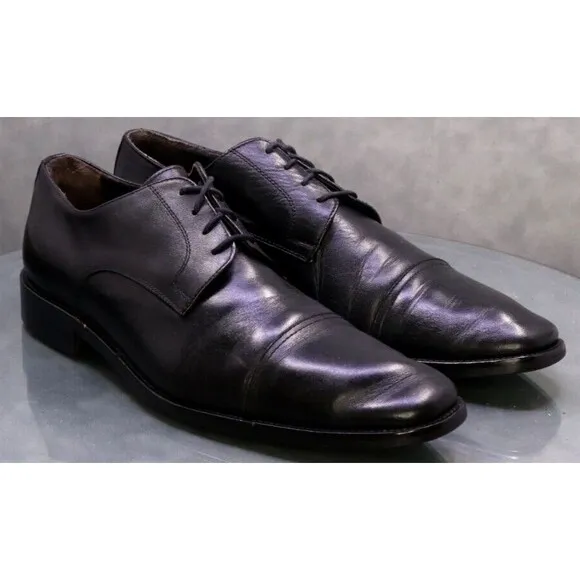 To Boot New York Men's Cap Toe Dress Shoes Size 12 Leather Black