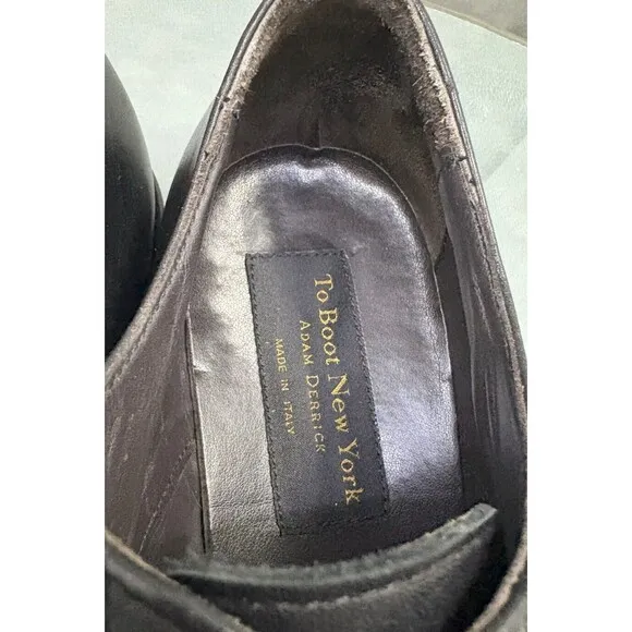 To Boot New York Men's Cap Toe Dress Shoes Size 12 Leather Black