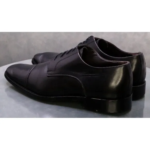 To Boot New York Men's Cap Toe Dress Shoes Size 12 Leather Black
