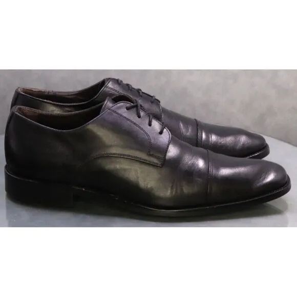 To Boot New York Men's Cap Toe Dress Shoes Size 12 Leather Black