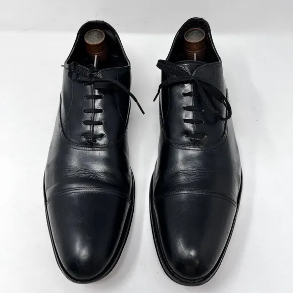 To Boot New York Shoes Mens 11 Adam Derrick Black Leather Oxford Cap Toe Dress