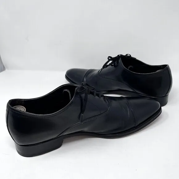 To Boot New York Shoes Mens 11 Adam Derrick Black Leather Oxford Cap Toe Dress