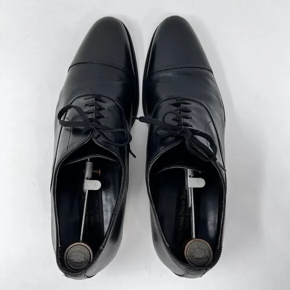 To Boot New York Shoes Mens 11 Adam Derrick Black Leather Oxford Cap Toe Dress
