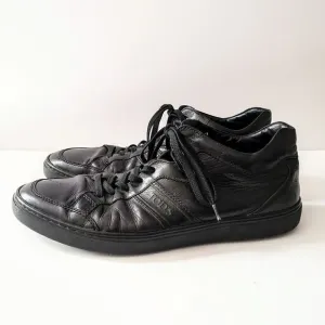 TOD'S Black Leather Lace Up Sneakers Men's Size EU41
