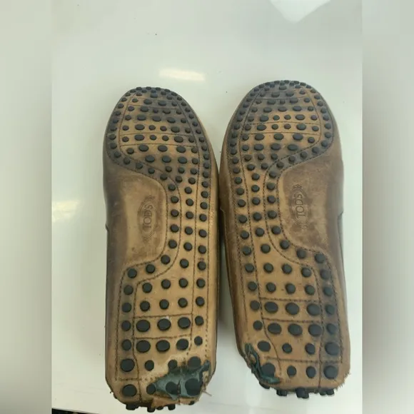 Tods brown slip on shoes size 11