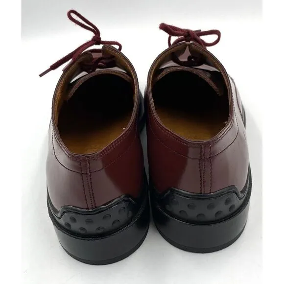Tod's Men's Leather Lace Up Dress Shoes Red Size EU 39‎ US 7